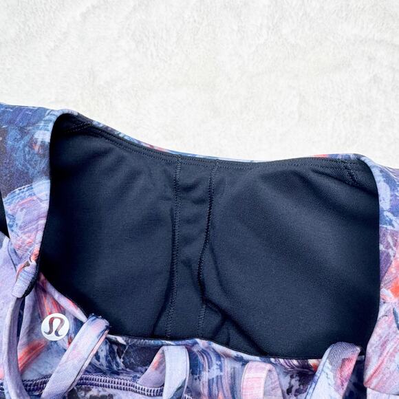 LULULEMON Energy Bra in Atmospheric Purple Multi size 4 Luxtreme Stretch - Picture 7 of 9